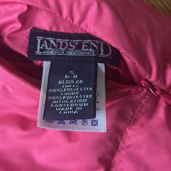 🌿Lands End Reversible black and hot pink Women’s puffer jacket, size S🌿 - Picture 4 of 9